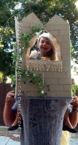 Cool Father Daughter Homemade Couple Costume: Rapunzel in the Tower