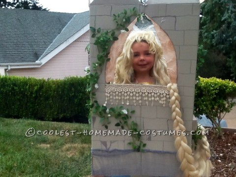 Cool Father Daughter Homemade Couple Costume: Rapunzel in the Tower