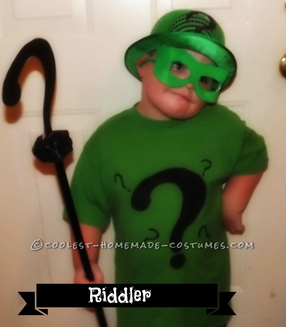 DIY Riddler Costume for 3-Year Old Boy Obsessed With All Things Batman