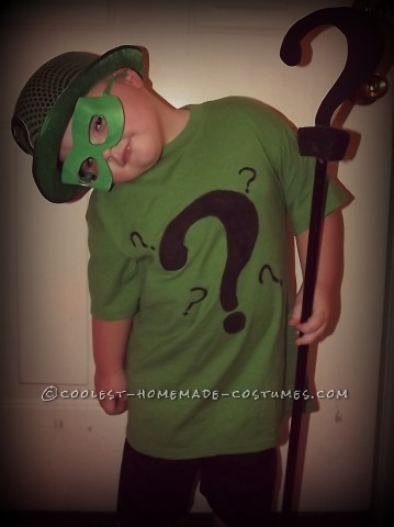DIY Riddler Costume for 3-Year Old Boy Obsessed With All Things Batman