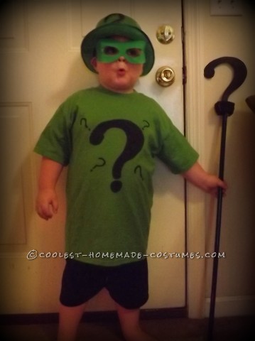 DIY Riddler Costume for 3-Year Old Boy Obsessed With All Things Batman