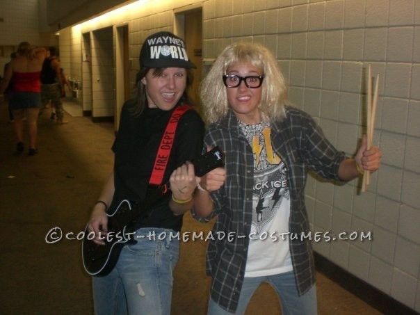 Fun Homemade Costume for Two Girls: Wayne's World. Rock On!