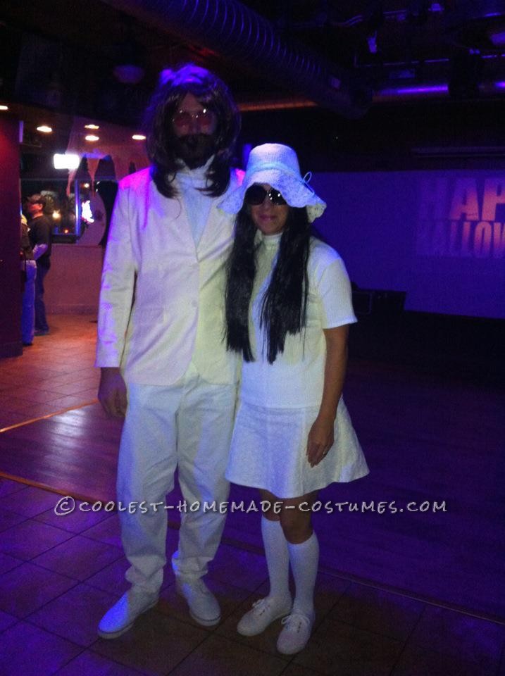 Original Homemade Couple Costume: John and Yoko on Wedding Day!