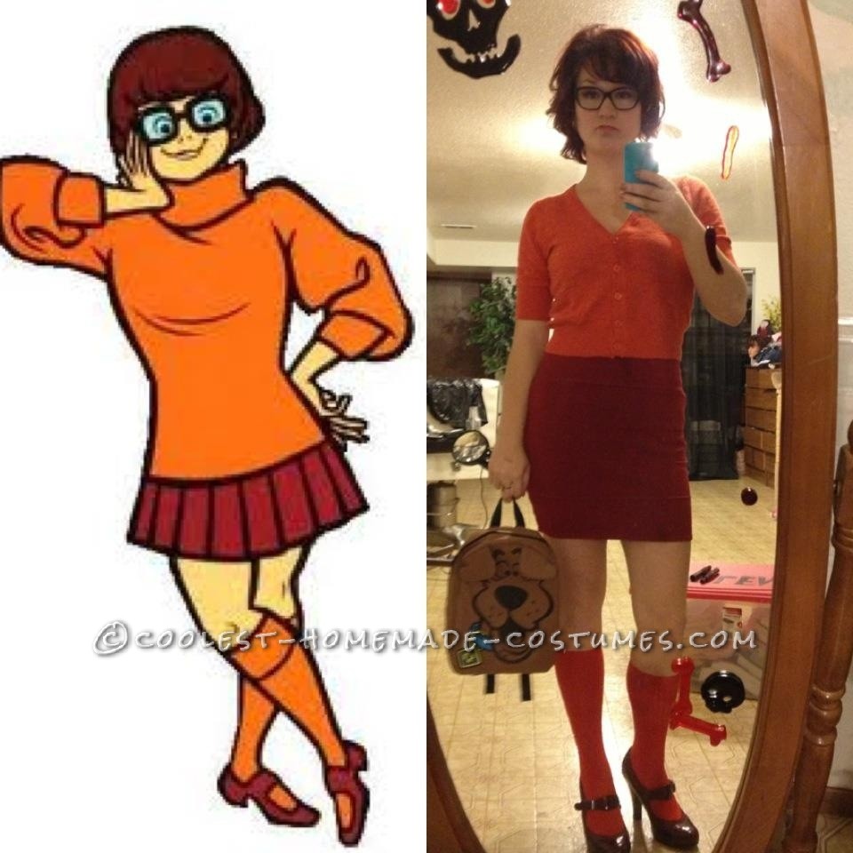 Adult Sexy Velma Costume, Brainy Babe Costumes, Sexy Velma Costume