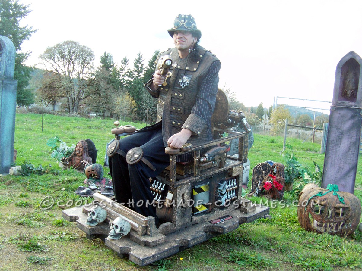 Awesome Self-Levitating Steampunk Traveler Costume