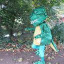 Shiny T-Rex Costume for a Dinosaur-Obsessed 6-Year-Old Girl