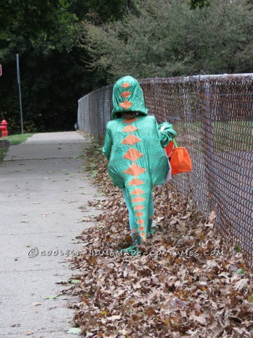 Shiny T-Rex Costume for a Dinosaur-Obsessed 6-Year-Old Girl