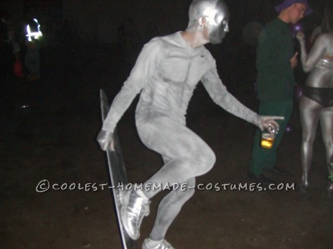 Cool Homemade Silver Surfer Halloween Costume