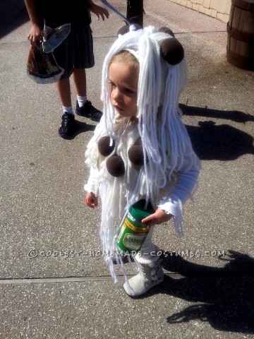 Cool Homemade Spaghetti and Meatballs Costume for a Toddler