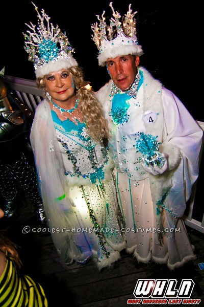 Cool Homemade Couple Costume Idea: Sparkling Snow Queen and Her King