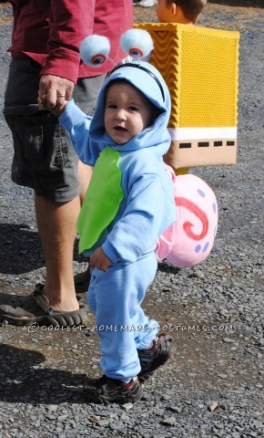 Cool Homemade SpongeBob and Gary to the Rescue Child Couple Costume