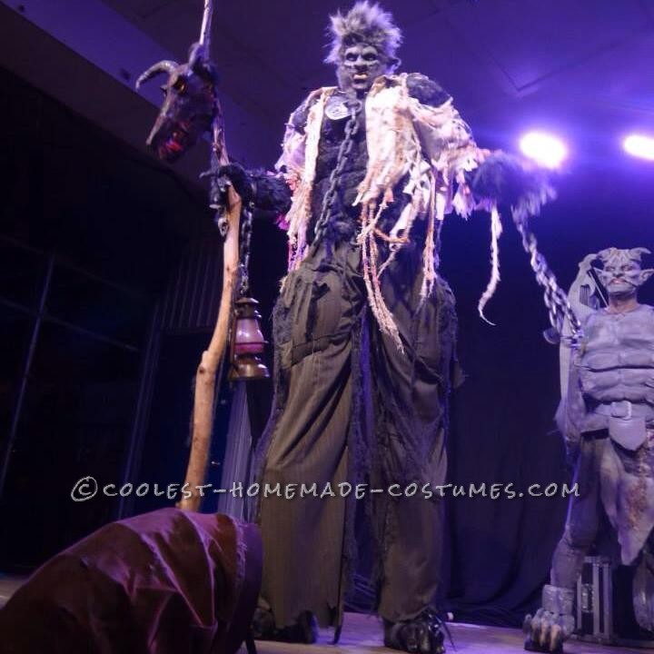 Awesome Homemade Werewolf on Stilts Costume