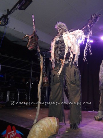 Awesome Homemade Werewolf on Stilts Costume