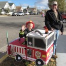 Cutest Homemade Firetruck Halloween Costume