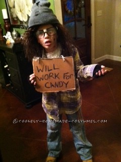 Super Easy and Awesome Hobo Costume for a Girl or Boy