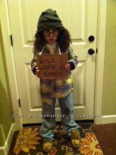 Super Easy and Awesome Hobo Costume for a Girl or Boy