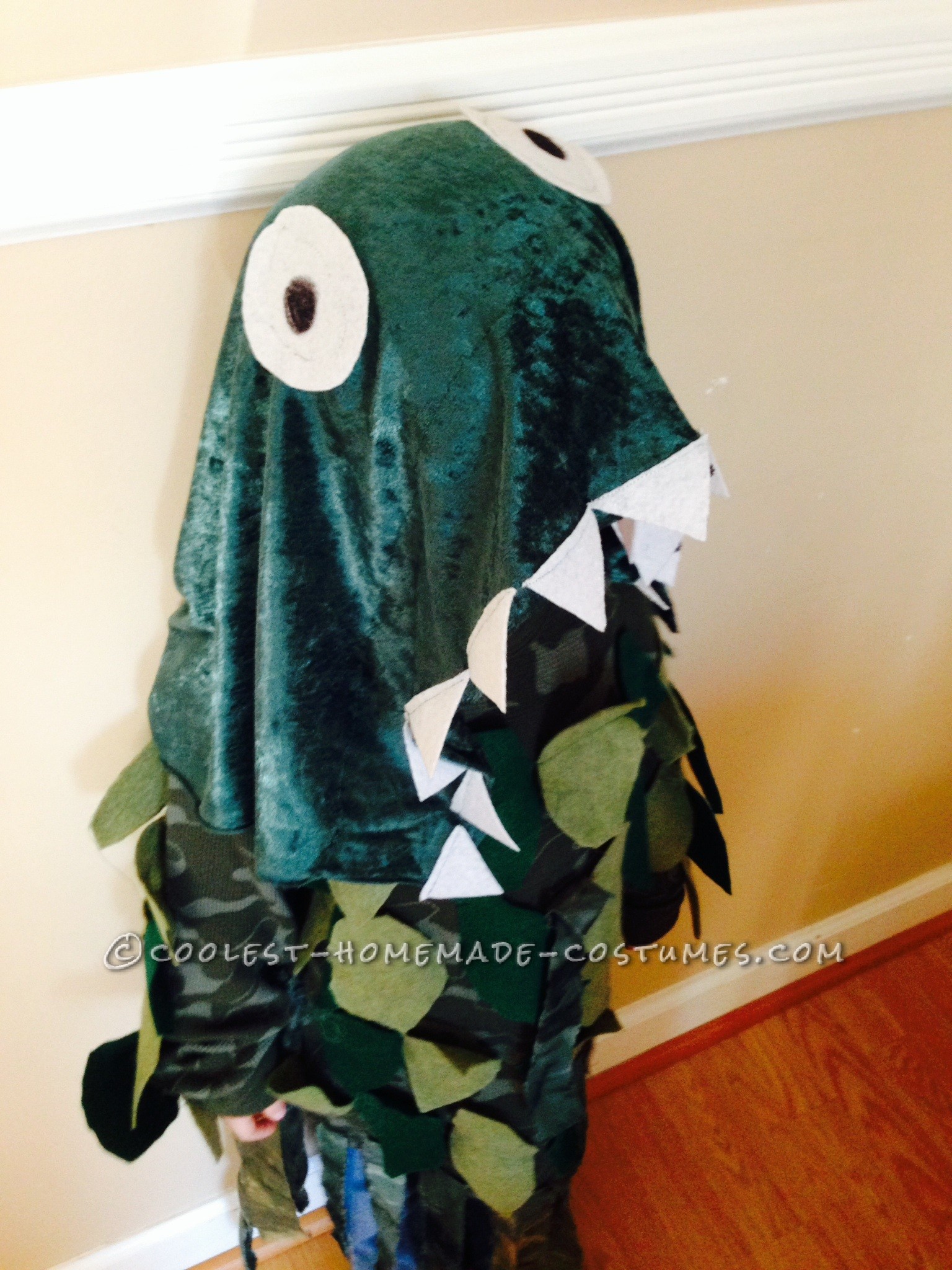 Cool Homemade Swamp Monster Costume for a Boy