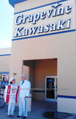 The Colonel and his Bucket of Chicken Homemade Halloween Couple Costume