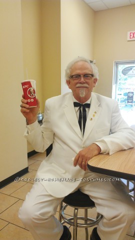 The Colonel and his Bucket of Chicken Homemade Halloween Couple Costume