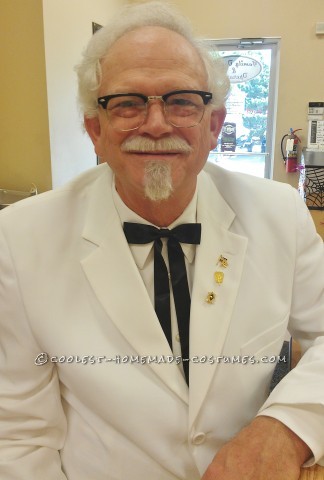 The Colonel and his Bucket of Chicken Homemade Halloween Couple Costume