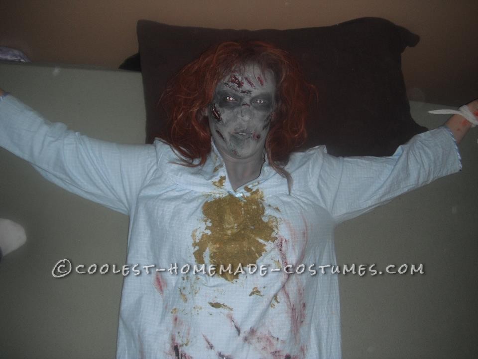 Scary Homemade Exorcist Costume and Makeup