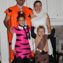 Fun Homemade Group Costume for the Family: The Flintstone's