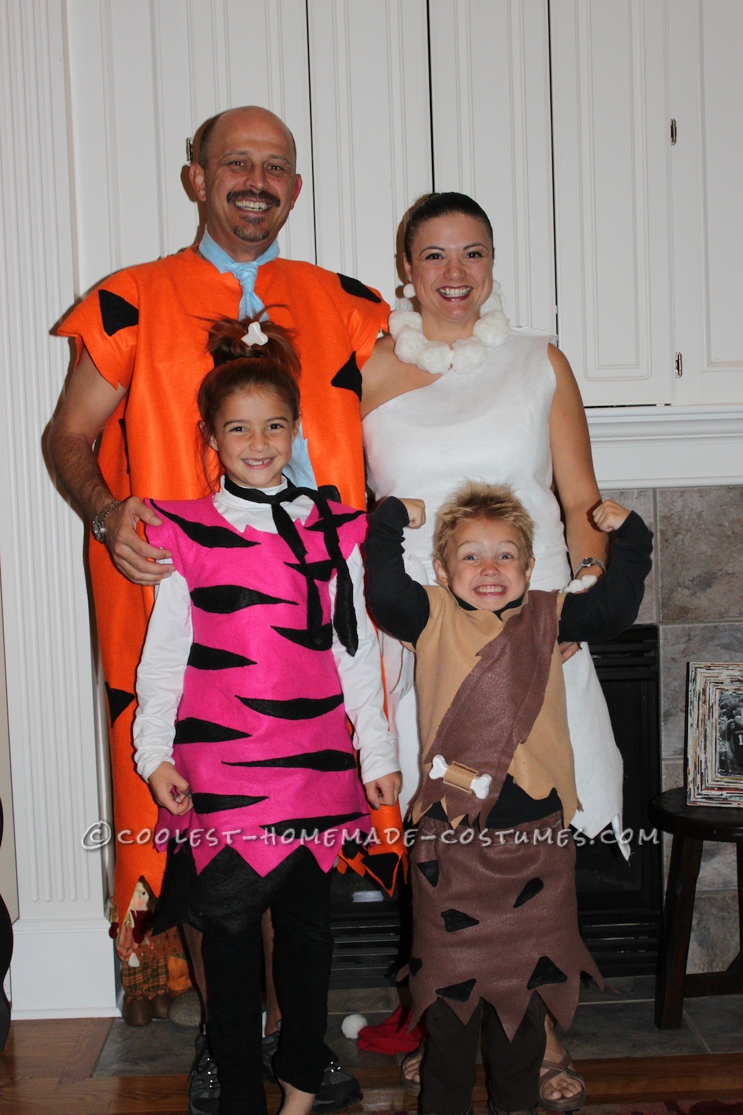 Fun Homemade Group Costume for the Family: The Flintstone's