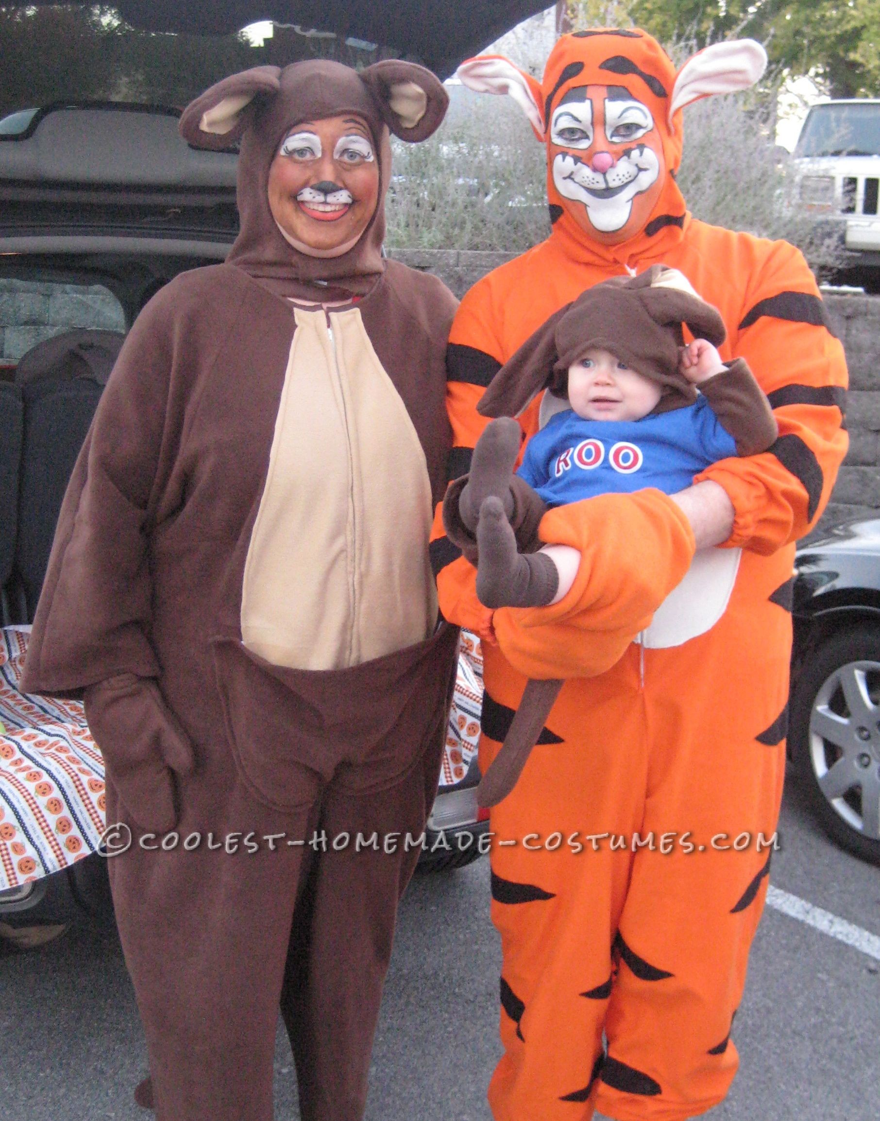 Tigger, Kanga and Roo Family Group Costume: An Epic Tail