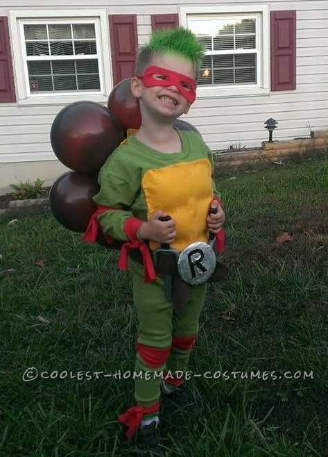 Totally Awesome Ninja Turtle Costume for a Little Boy