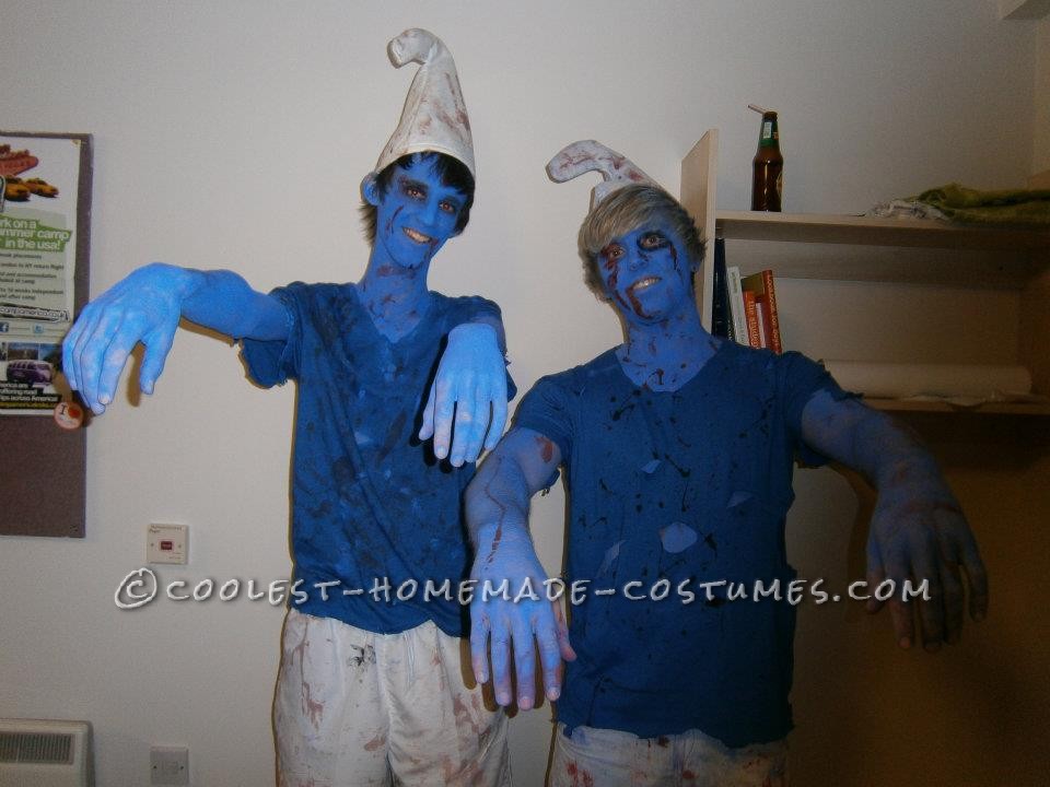 Last Minute DIY Zombie Smurf Costume