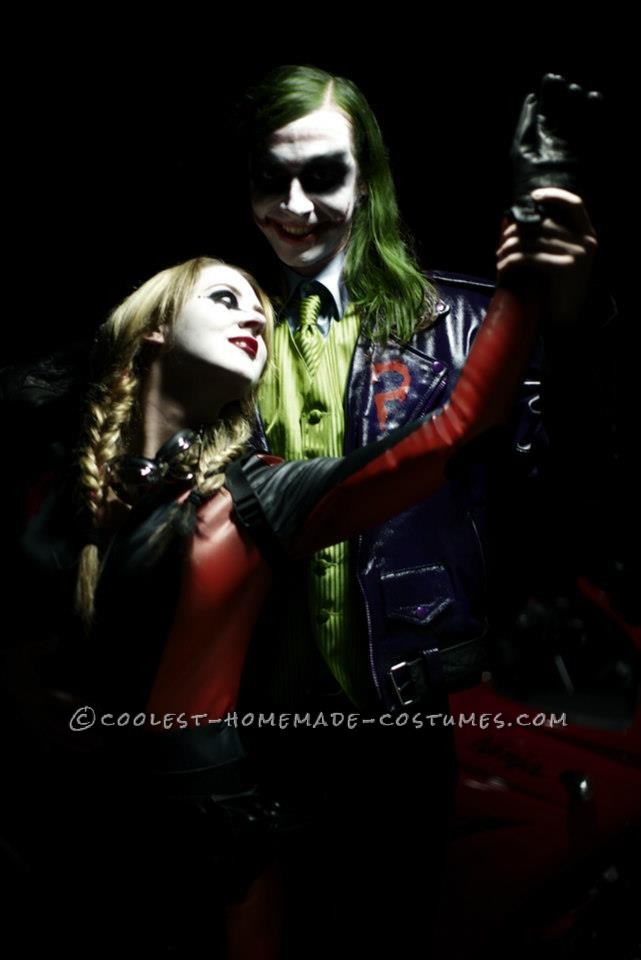 Unique Harley Quinn and Joker Couple Costume (Motorcycle Theme)