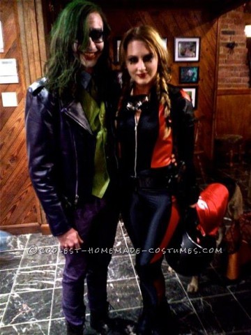 Unique Harley Quinn and Joker Couple Costume (Motorcycle Theme)