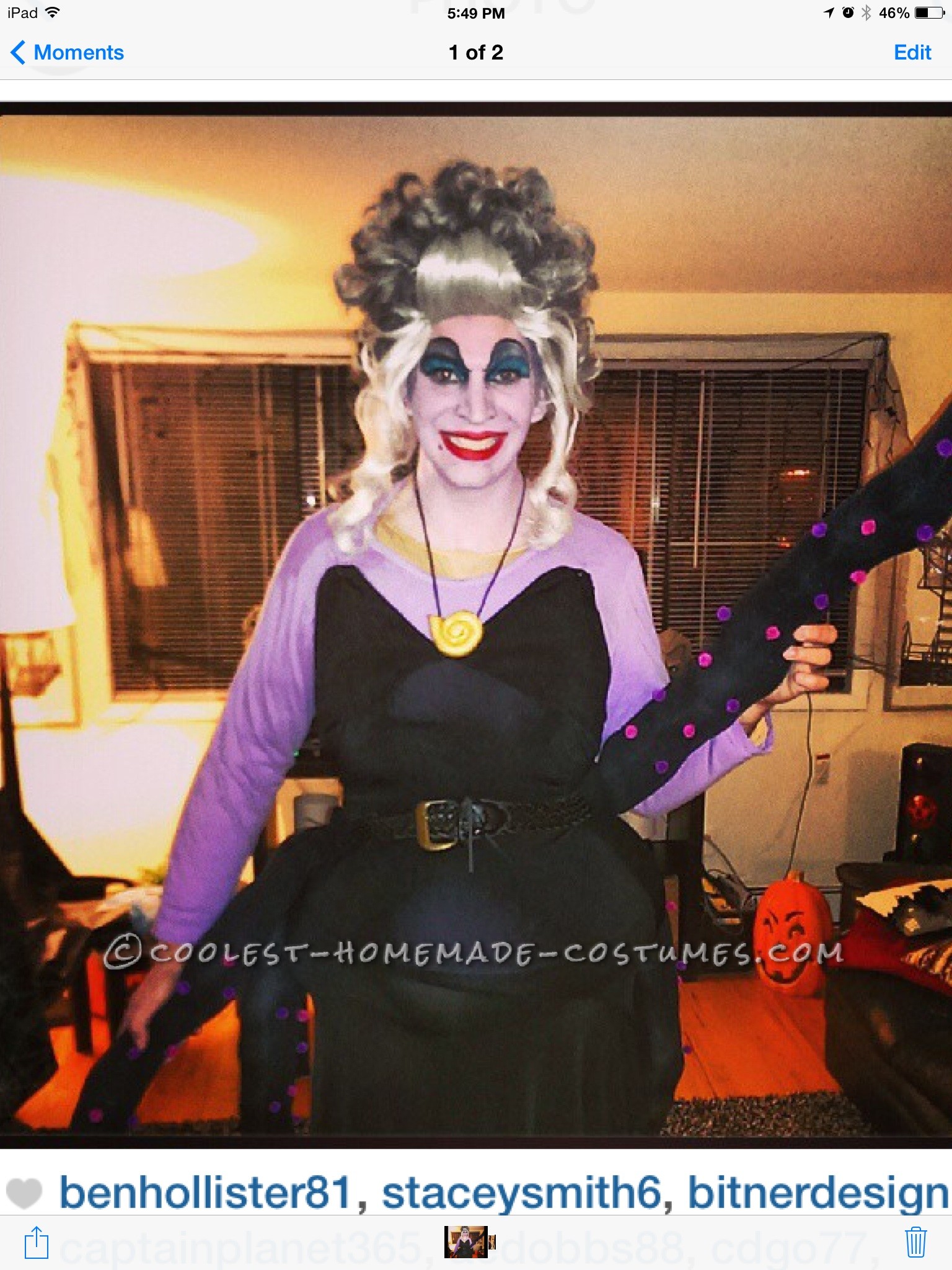 Cool Homemade Ursula the Sea Witch Costume