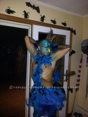 Last Minute Homemade Peacock Costume for a Man