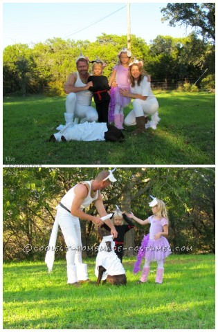 What A Blessing! Group of Unicorns Family Homemade Costume