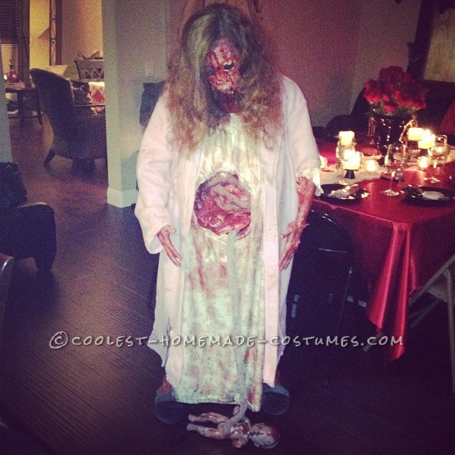 Really Scary Pregnant Zombie Halloween Costume!