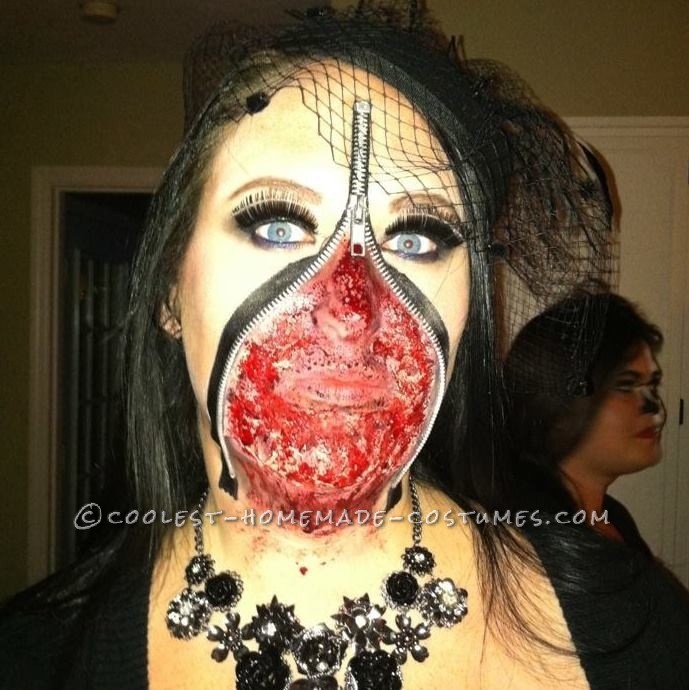 Scary Zipper Face Costume