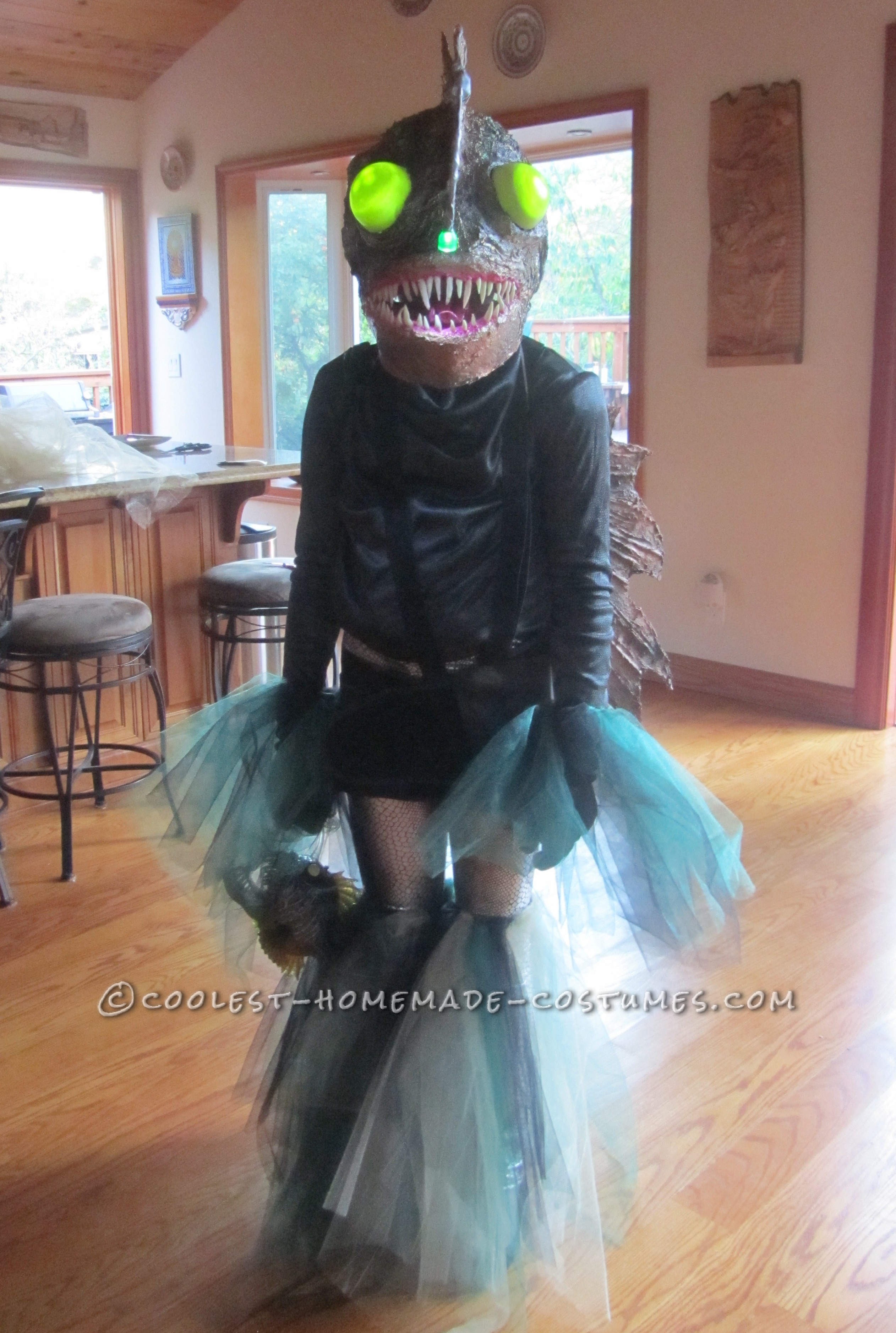 Ferocious Female Angler Fish Costume DIY for an 11-Year-Old