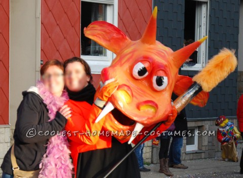 Dragon Head Costume Made with Paper Mache