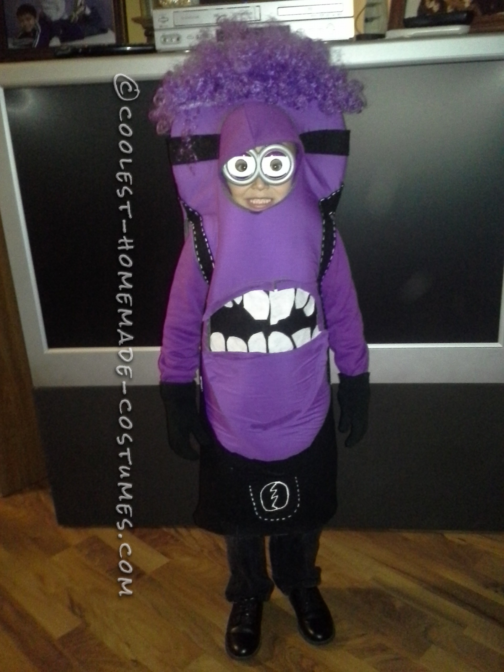 Coolest Purple Minion Costume for a Kid