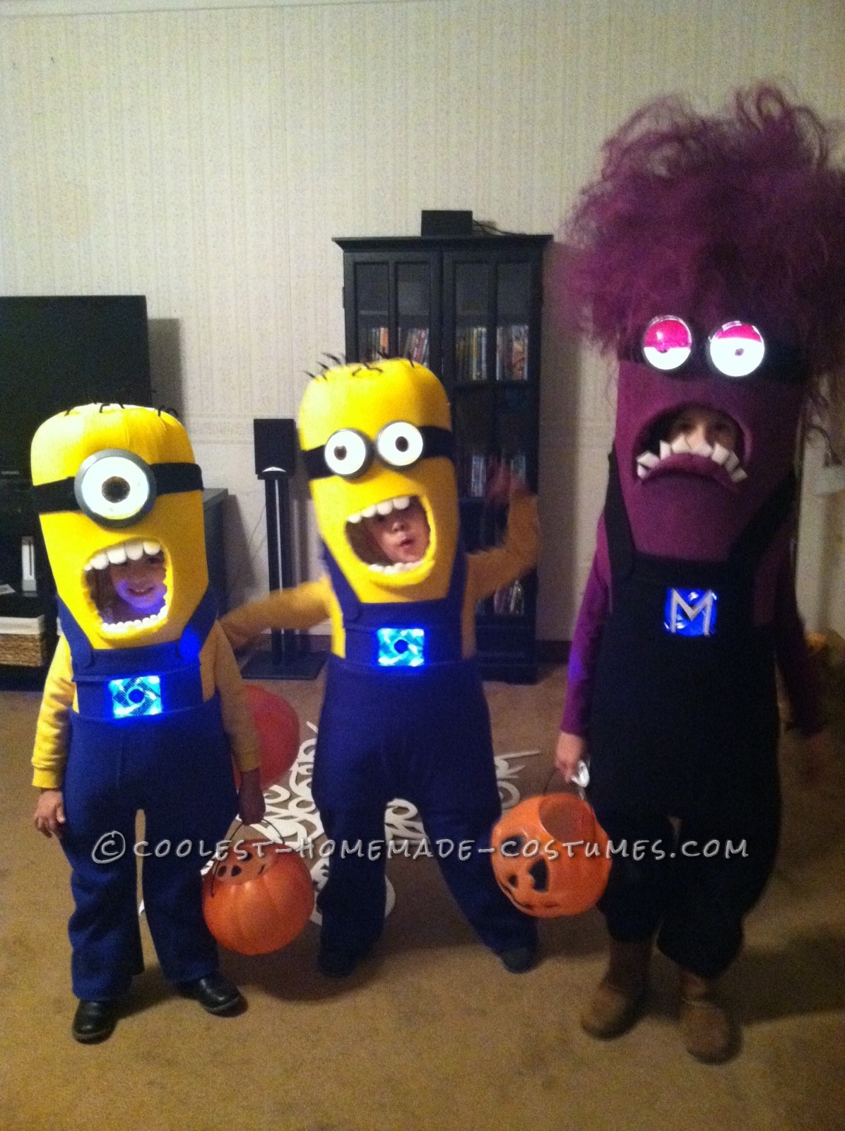 Three-of-a-Kind Minion Siblings Halloween Costumes