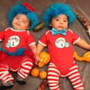 Two Amazing Homemade Infant Twin Costumes for Under $30: Twin 1 and Twin 2