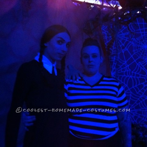Gender-Swapped Wednesday and Pugsley Addams Couple Costume