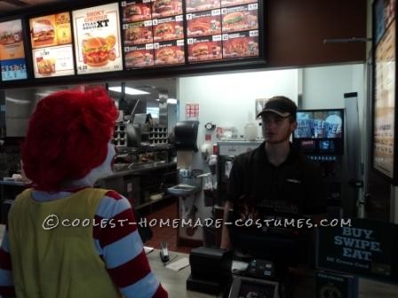 Fun Homemade Ronald McDonald Costume