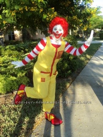 Fun Homemade Ronald McDonald Costume