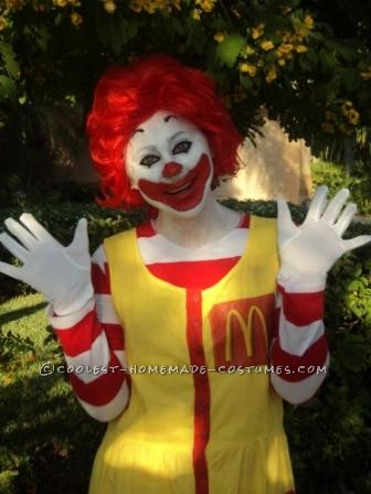 Fun Homemade Ronald McDonald Costume