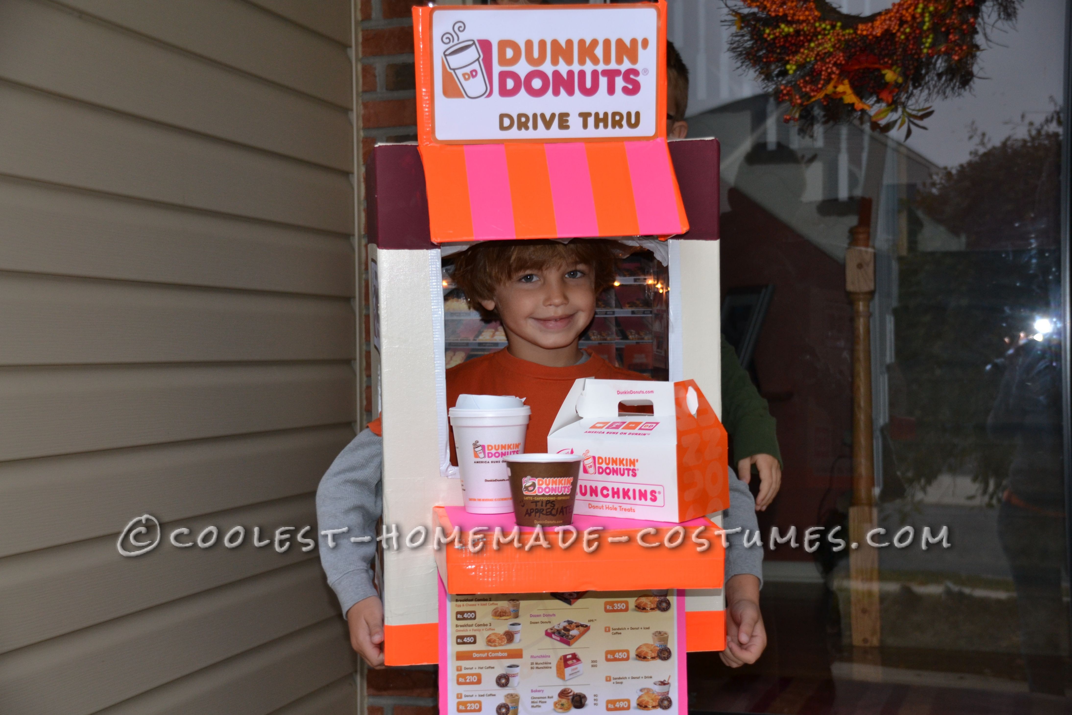 Coolest Homemade Dunkin' Donuts Drive Thru Costume