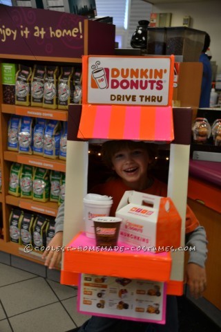 Coolest Homemade Dunkin' Donuts Drive Thru Costume