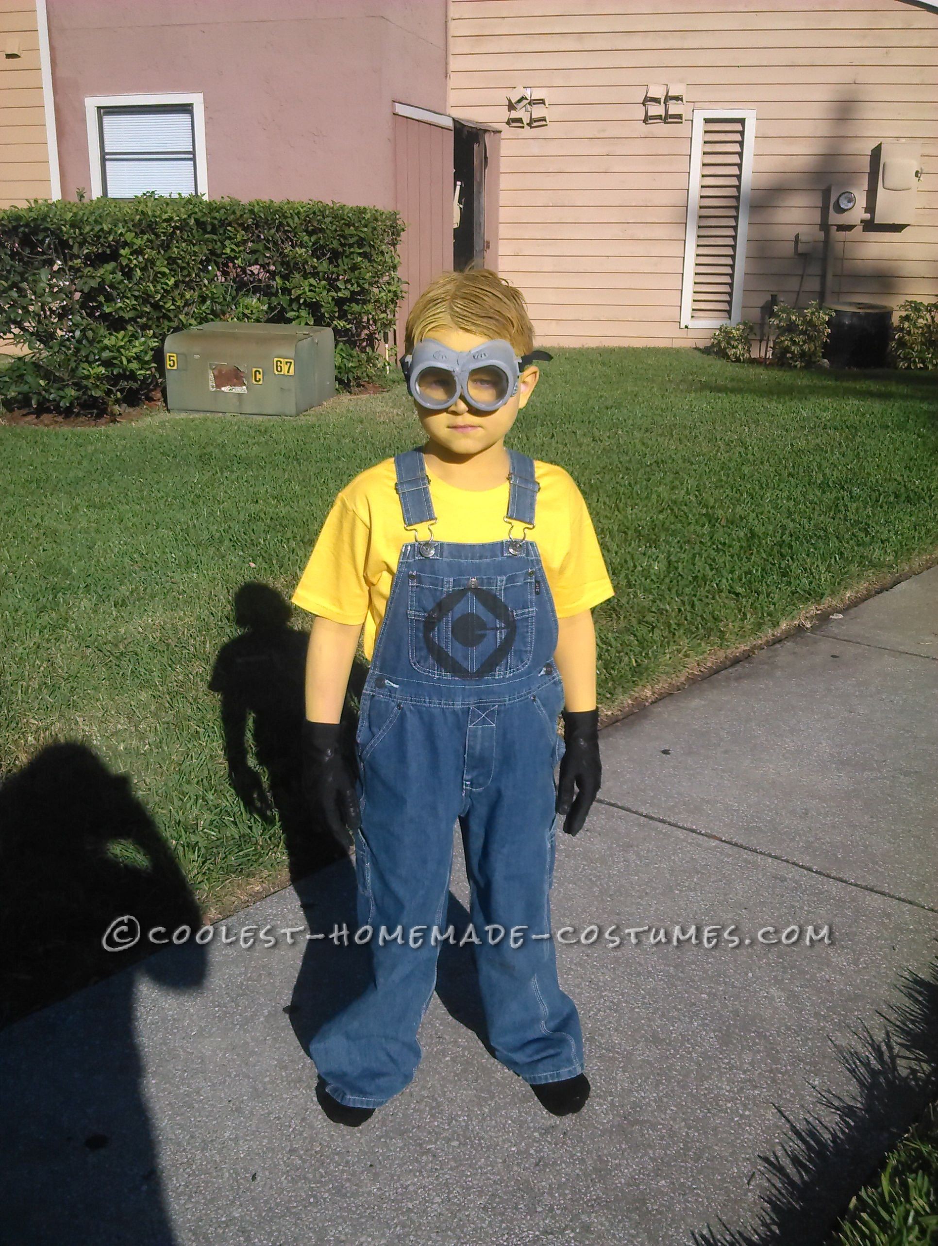 Simple Minion Costume with Real Safety Goggles