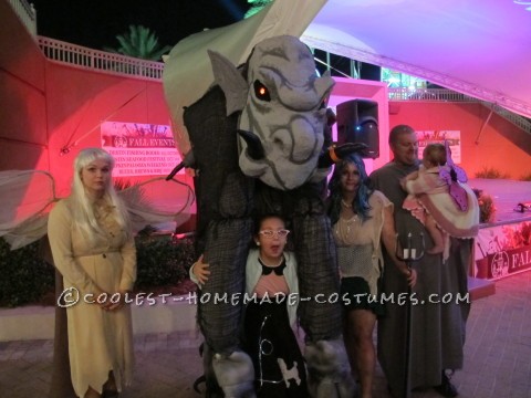 Larger-than-Life Grey Ghouly Stilted Gargoyle Costume